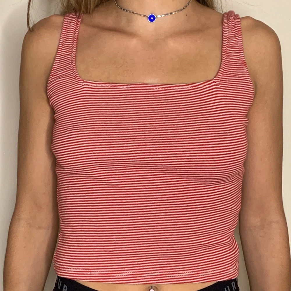 Striped brandy shirt ❤️🤍